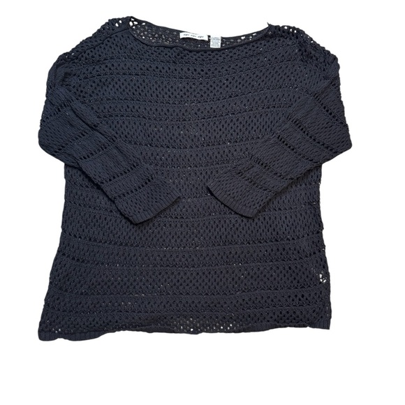 🖤 Eight Eight Eight Black Crochet Knit Tunic Sweater Women’s XL 🖤 - Picture 1 of 3
